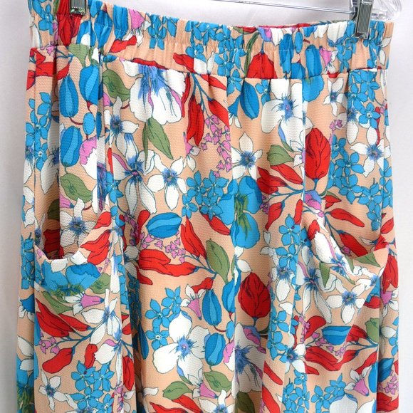 Honey & Lace Colorful Floral Lined Stretch Skirt - Size XL - Picture 2 of 7